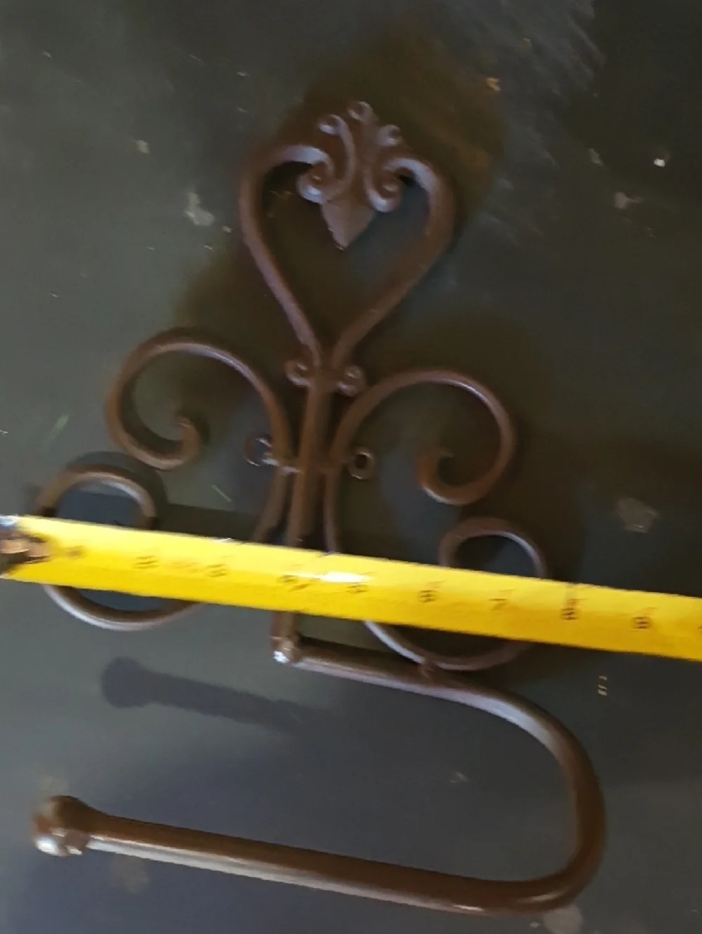 Decorative Scrollwork Wall Hook in Dark Brown